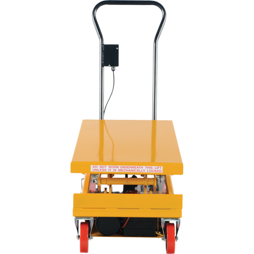 DC Powered Hydraulic Scissor Lift Elevating Cart, Steel, 39-3/4" L x 20-1/2" W, 1000 lbs. Capacity Fastek