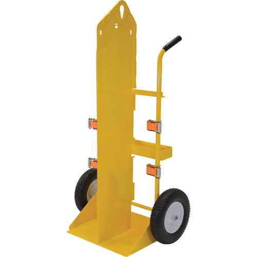 Welding Cylinder Torch Cart, Foam-Filled Wheels, 23-13/16" W x 22-13/16" L Base, 500 lbs. Fastek
