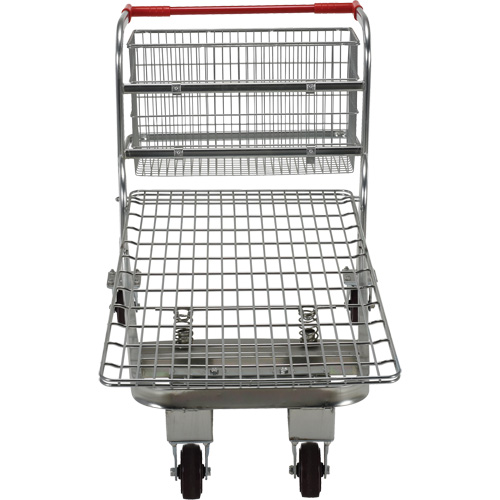 Nestable Wire Cart, Steel, 28-3/4" x 37-1/16" x 59-5/8", 275 lbs. Capacity Fastek