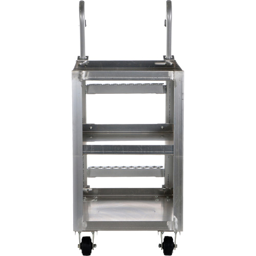 Chariot de pr&eacute;l&egrave;vement de stock, Aluminium, 21-7/8" la x 40" p, 3 tablettes, Capacit&eacute; 660 lb Fastek