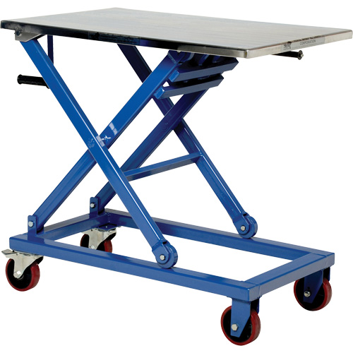 Manual Scissor Lift Table, 37" L x 23-1/2" W, Steel, 660 lbs. Capacity Fastek