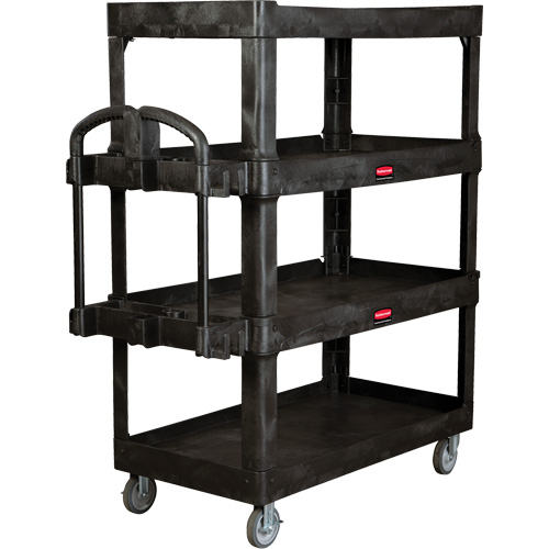 Heavy-Duty Ergo Utility Cart, 4 Tiers, 24-1/4" x 62-2/5" x 54-1/10", 700 lbs. Capacity Fastek