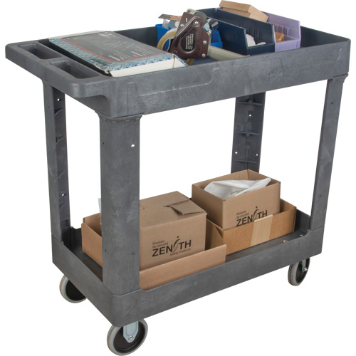 Utility Service Cart, 2 Tiers, 16-1/2" x 32-1/2" x 34-1/2", 550 lbs. Capacity Fastek