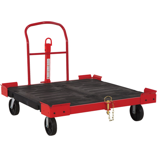 Towable Pallet Cart, 54-1/2" L x 51" W, 2500 lbs. Cap., Polyolefin Wheels Fastek