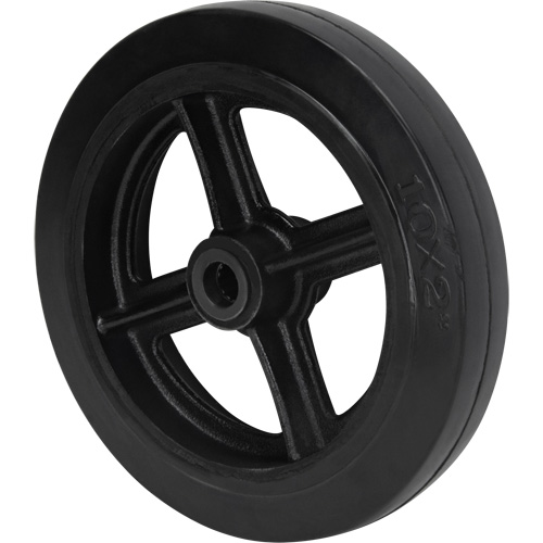 Mold-On Rubber Wheel, 10" (254 mm) Dia. x 2" (50.8 mm) W, 948 lbs. (430 kg) Capacity Fastek