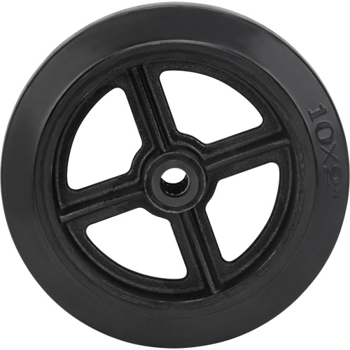 Mold-On Rubber Wheel, 10" (254 mm) Dia. x 2" (50.8 mm) W, 948 lbs. (430 kg) Capacity Fastek