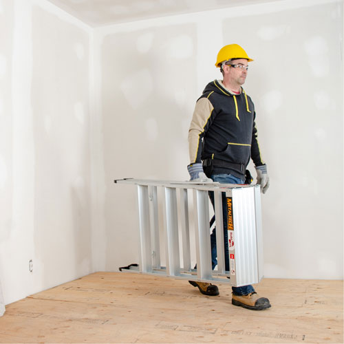 Portable Work-Stand Saw Horse, Aluminum Frame, 12-1/4" D x 48" H Fastek