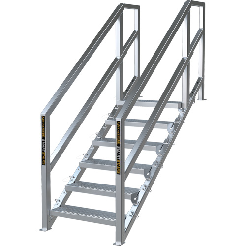 SmartStairs 6-10 Steps Modular Construction Stair System, 75" H Fastek
