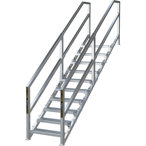 SmartStairs 6-10 Steps Modular Construction Stair System, 75" H Fastek