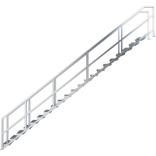 Syst&egrave;me d'escalier modulaire pour la construction de 17-21 marches SmartStairs, 157-1/2" ha Fastek