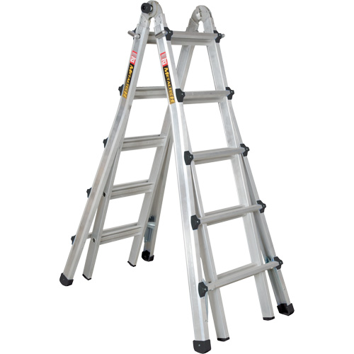 Telescoping Multi-Position Ladder, Aluminum, 300 lbs., CSA Grade 1A Fastek