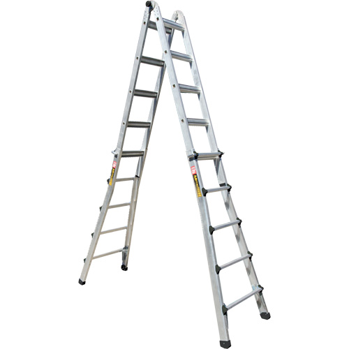 Telescoping Multi-Position Ladder, Aluminum, 300 lbs., CSA Grade 1A Fastek