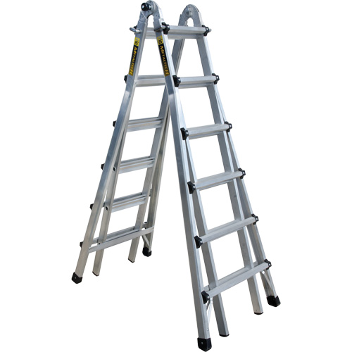 Telescoping Multi-Position Ladder, Aluminum, 300 lbs. Fastek
