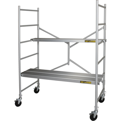 Portable Alu Series Scaffold, Aluminum Frame, 29" D x 72" H Fastek
