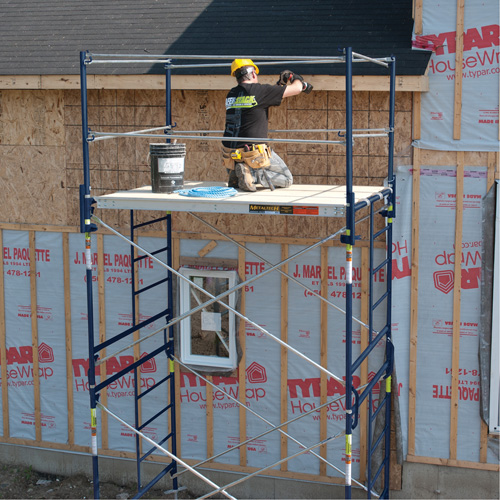 Complete Scaffold Tower with Casters, 66-2/10" D x 177-1/2" H Fastek