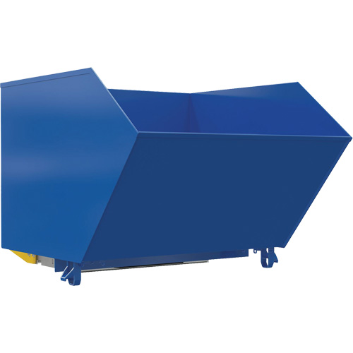 Heavy-Duty H-Style Bump & Dump Hopper, Steel, 1-1/2 cu.yd., Blue Fastek