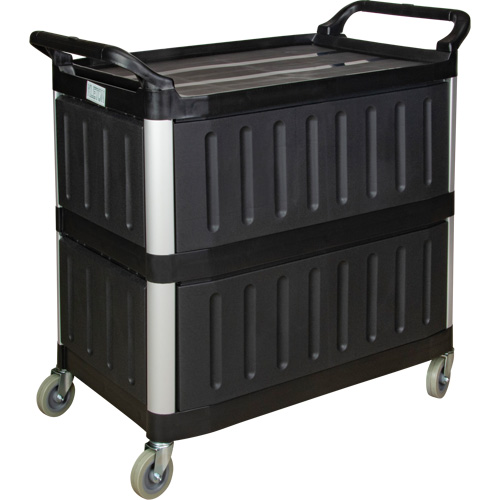 Utility Cart, 3 Tiers, 19-3/4" x 37-1/2" x 40-1/4", 250 lbs. Capacity Fastek