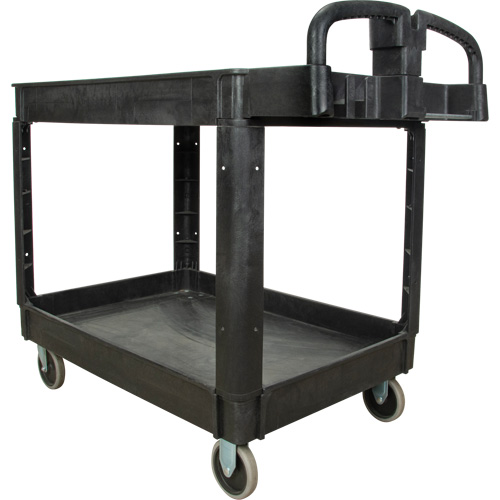 Utility Cart, 2 Tiers, 25-5/8" x 33-1/2" x 43-3/4", 550 lbs. Capacity Fastek