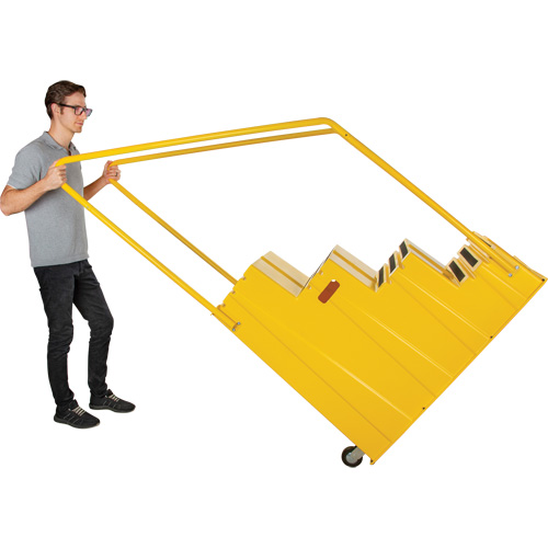 Industrial Step Stool, 4 Steps, 44" x 22-1/4" x 65-1/8" High Fastek