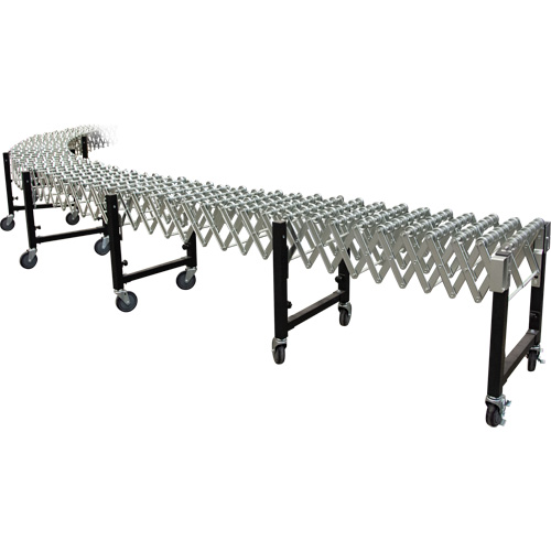 Expandable Conveyor, 18" W x 12' L, 200 lbs. per lin. ft. Capacity Fastek