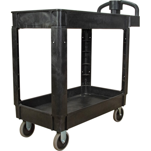 Chariot utilitaire, 2 tiers, 17-1/8" x 33-1/2" x 37-5/8", Capacit&eacute; 550 lb Fastek