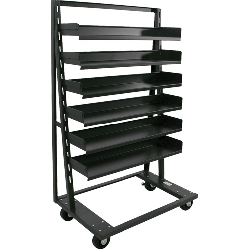 Single-Sided Heavy Duty A-Frame Cart with 6 Trays, 38" x 25" x 63", 2500 lbs. Capacity Fastek