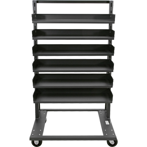 Single-Sided Heavy Duty A-Frame Cart with 6 Trays, 38" x 25" x 63", 2500 lbs. Capacity Fastek