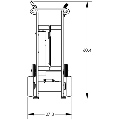 Powered Drum Hand Truck with Pneumatic Wheels Fastek