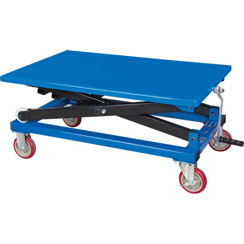 Table &eacute;l&eacute;vatrice manuelle &agrave; ciseaux, 37-3/8" lo x 23-5/8" la, Acier, Capacit&eacute; 660 lb Fastek