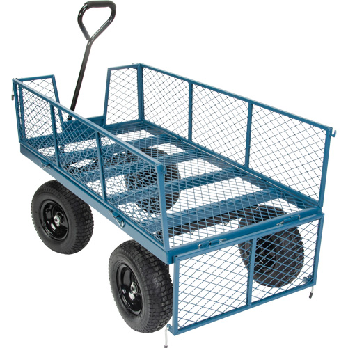 Wagon with Drop Sides, 24" W x 48" L, 800 lbs. Capacity Fastek
