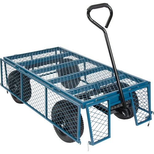 Wagon with Drop Sides, 24" W x 48" L, 800 lbs. Capacity Fastek