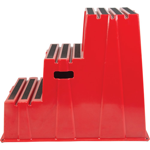 Industrial Step Stool, 3 Steps, 34-13/16" x 22-7/16" x 28-1/2" High Fastek
