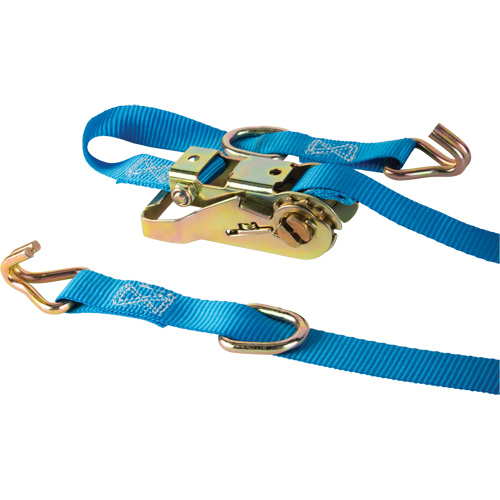 Ratchet Strap, J-Hook, 1" W x 16' L, 835 lbs. (379 kg) WLL Fastek