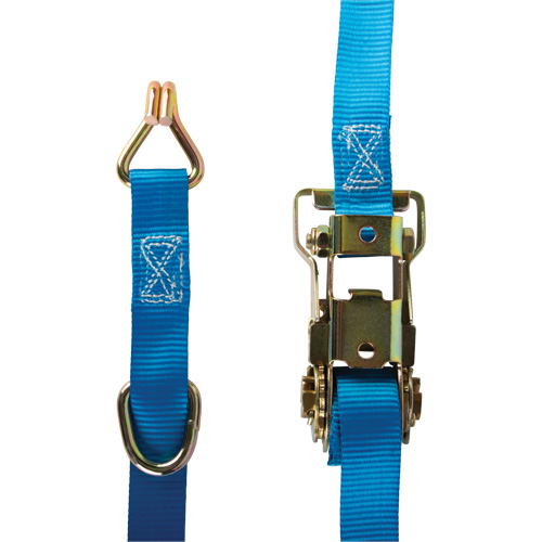 Ratchet Strap, J-Hook, 1" W x 16' L, 835 lbs. (379 kg) WLL Fastek