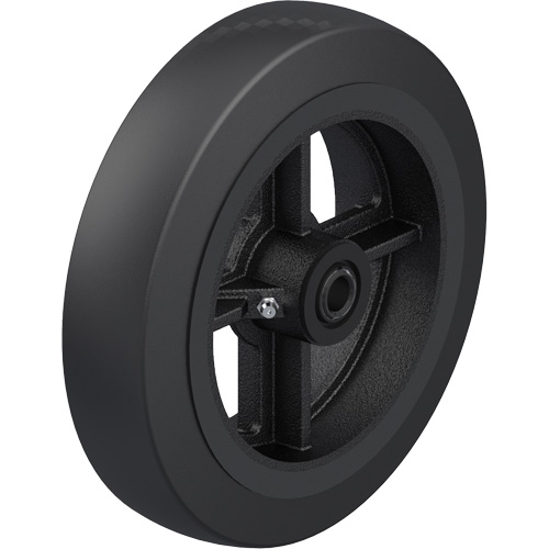 Black Rubber on Cast Iron Core Wheel Fastek
