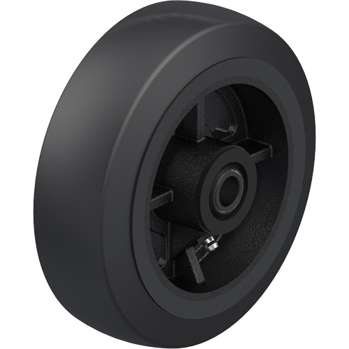 Black Rubber on Cast Iron Core Wheel Fastek