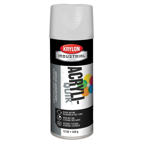 Industrial Acryli-Quik Lacquer, White, Gloss, 12 oz., Aerosol Can Fastek