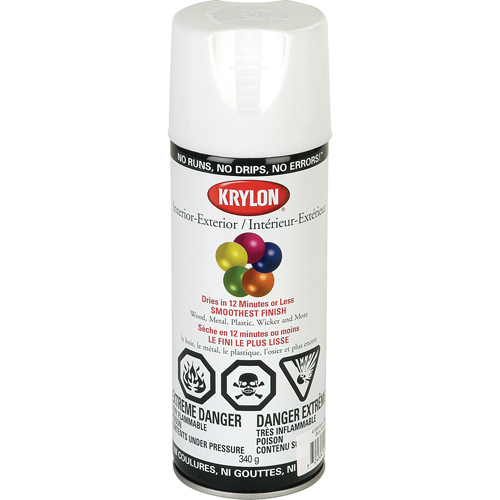 Industrial Acryli-Quik Lacquer, White, Semi-Gloss, 12 oz., Aerosol Can Fastek