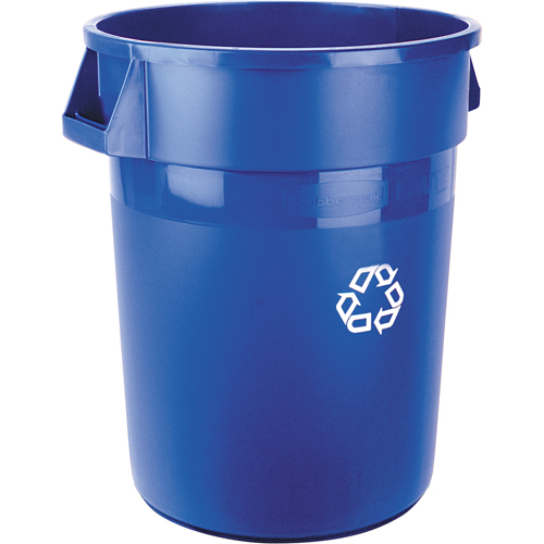 Brute&reg; Collection Recycling Container, Bulk, Plastic, 32 US gal. Fastek