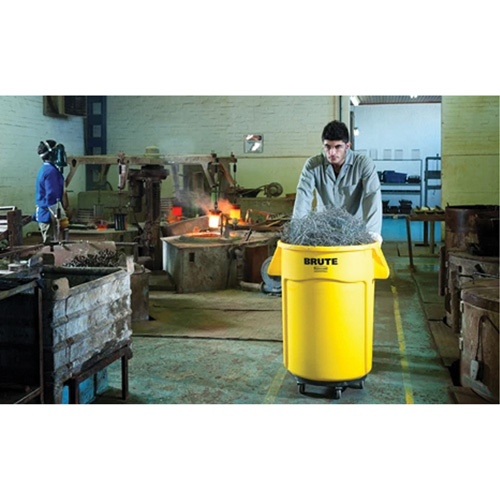 Chariot &agrave; visser Brute, Poly&eacute;thyl&egrave;ne, Noir, Convient aux contenants 20 - 55 US gal. Fastek