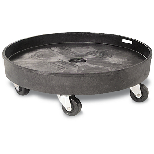 Socle roulant pour contenant &agrave; d&eacute;chets, Poly&eacute;thyl&egrave;ne, Noir Fastek