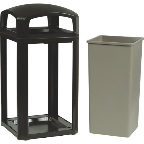 Landmark Series&reg; Classic Container Frame With Rigid Liner, Plastic, 50 US gal. Fastek