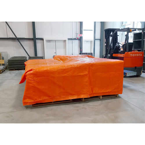 Insulated Tarps, Polyethylene, Orange, 20' x 12' x 8 mils Fastek