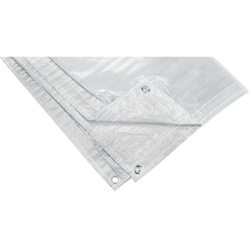 Insulated Tarp, Polyethylene, White, 20' x 12' x 8 mils Fastek