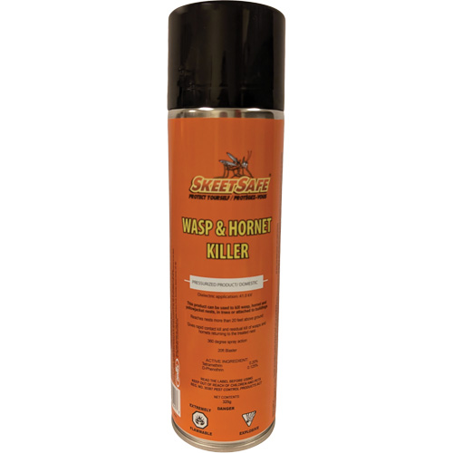 SkeetSafe&reg; Wasp & Hornet Spray, 350 g, Aerosol Can, Solvent Base Fastek