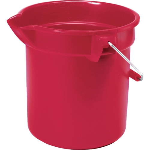 Seau Brute, Capacit&eacute; de 3.5 gal. US (14 pintes), Rouge Fastek