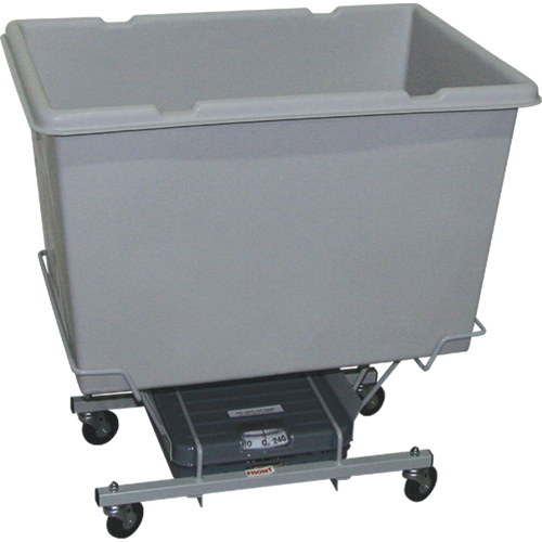 Scale Carts, Polyethylene, 33" L x 23" W x 33" H, 7 cu. ft. Volume, 250 lbs. Capacity Fastek
