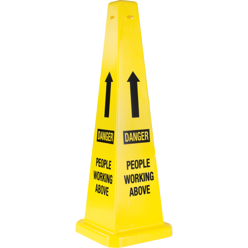 "People Working Above" Traffic Cones, English with Pictogram Fastek