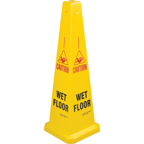 "Wet Floor" Lamba Traffic Cones, English with Pictogram Fastek