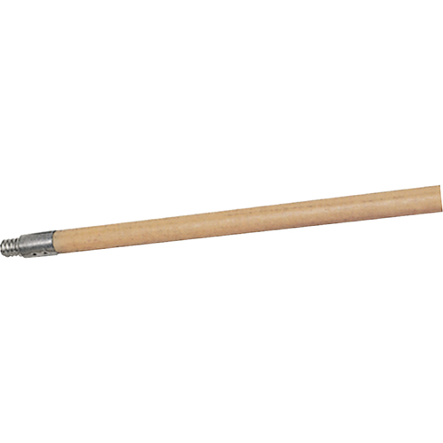 Structural Foam Push Broom Handle, Wood, ACME Threaded Tip, 15/16" Diameter, 60" Length Fastek